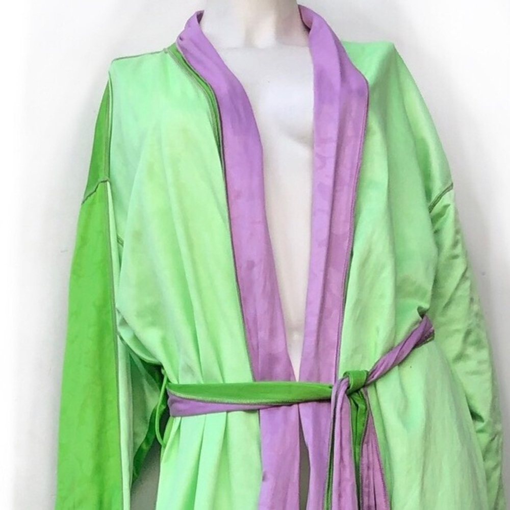 Fernando Sanchez Vintage  Green and Purple Women's Robe